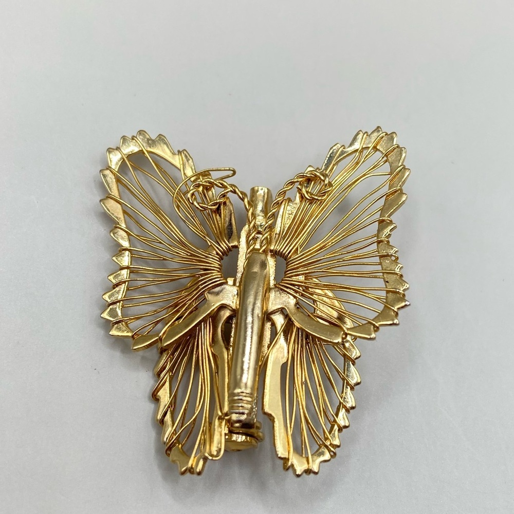 Vintage Gold Butterfly Brooch